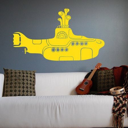 Yellow submarine wall decal sticker