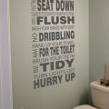 Bathroom Rules wall decal sticker quote