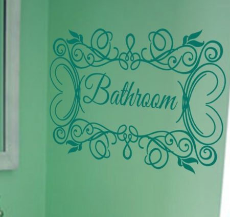 Bathroom wall decal sticker