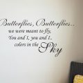 Butterflies in the sky wall decal