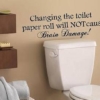 Change the toilet roll wall decal