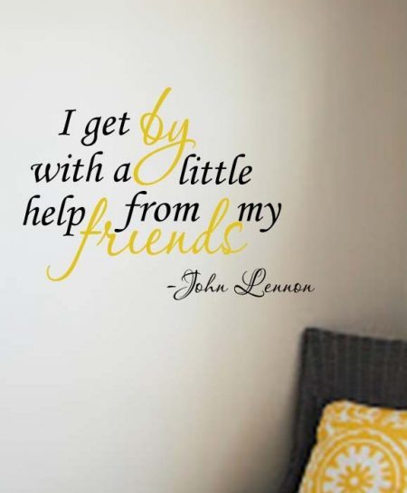 Help from my friends wall decal sticker