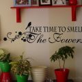 Smell the flowers wall decal sticker