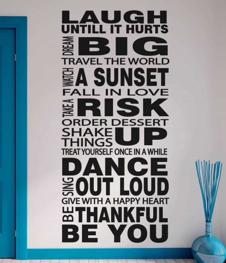Life Rules wall decal sticker