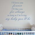 I'll love you forever wall decal sticker