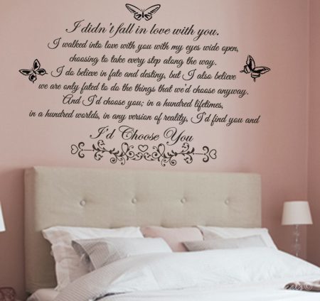 I’d choose you wall decal