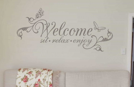 Welcome wall art decal sticker