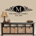 Personalised family name wall decal