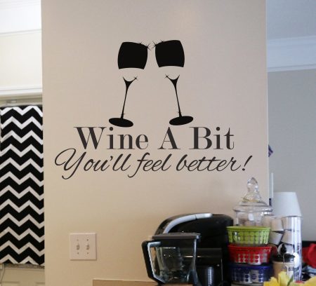Wine a bit wall art decal