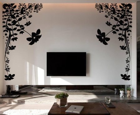 Flower vine wall decal