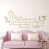 Life is short wall art decal sticker