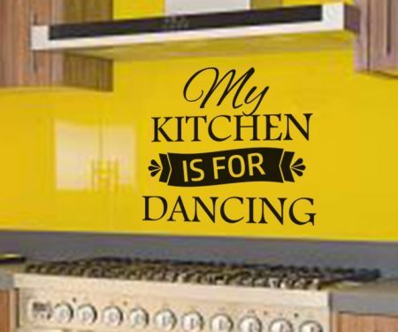 My kitchen is for dancing wall art decal