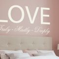 Love Truly Madly Deeply wall art decal sticker