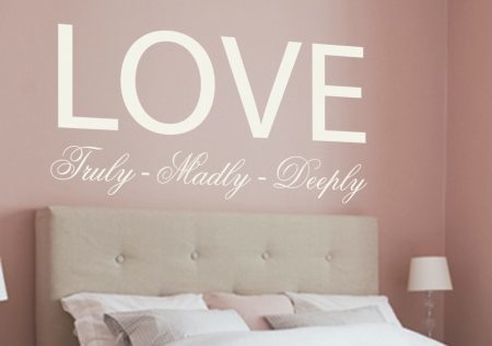 Love Truly Madly Deeply wall art decal sticker