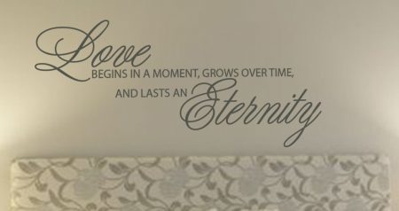 Love begins wall art decal sticker