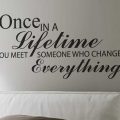 Once in a lifetime wall art decal sticker