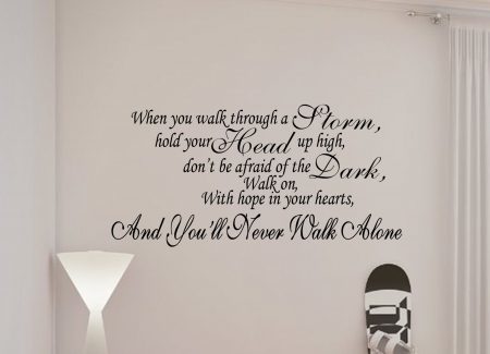 You'll never walk alone liverpool quote - wall art decal sticker