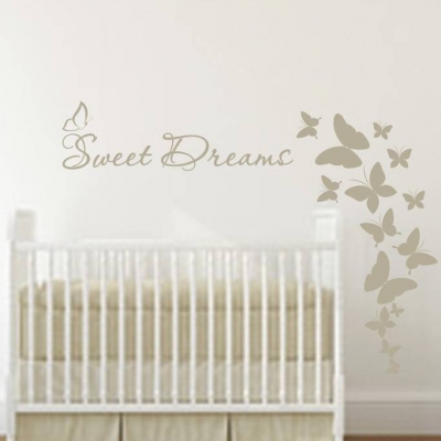 Sticker Mural Vinyle 'Sweet Dreams' Amovible - Déco Chambre Bébé, Référence RV738