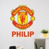 Man United crest personalised wall decal