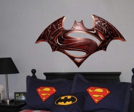 Batman Vs Superman logo wall decal graphic