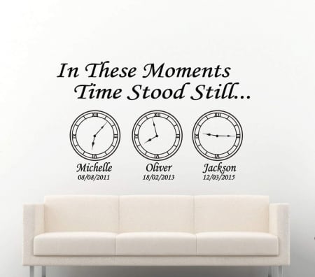 Date of birth clocks | In these moments time stood still