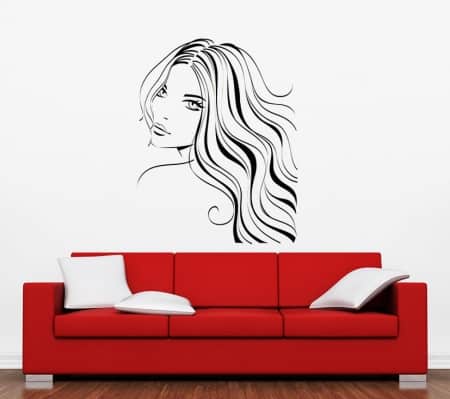 Hairstyle wall art decal sticker