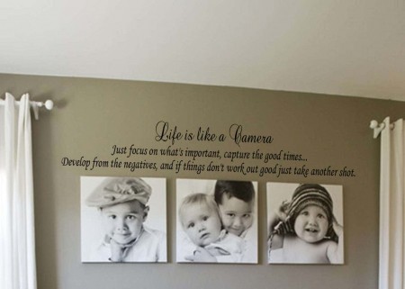Life is like a camera wall decal sticker