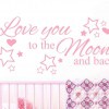 I love you to the moon and back wall decal sticker