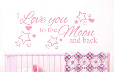 I love you to the moon and back wall decal sticker