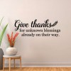 Give thanks wall decal sticker