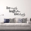 Live simply laugh often love deeply wall decal sticker
