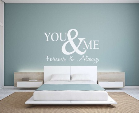 You & Me forever and always wall decal sticker
