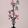 Bird cage post wall decal