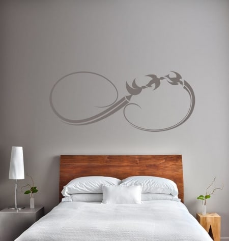 Infinity birds wall decal