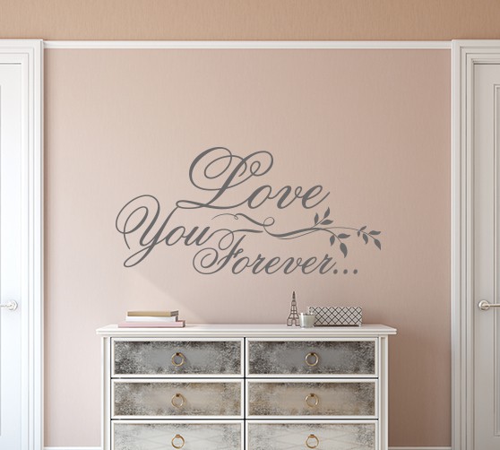 Love you forever wall decal sticker