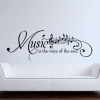 Music is the voice of the soul wall decal sticker