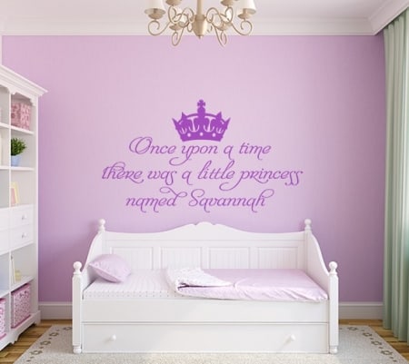 Once upon a time personalised wall decal sticker