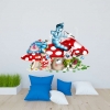Alice in wonderland mushroom wall decal sticker
