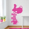 Alice in wonderland we're all mad wall decal sticker