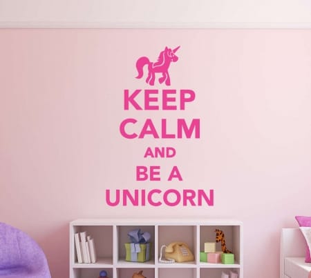 Keep calm and be a unicorn wall decal sticker