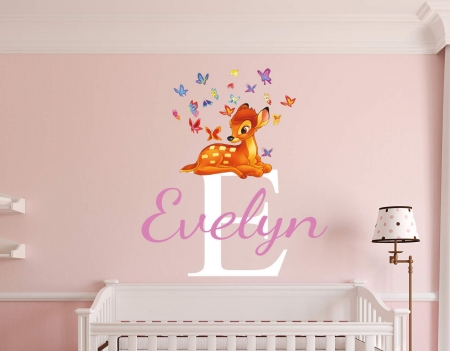 Personalised Bambi name wall decal