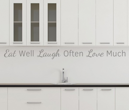 Eat Well Laugh Often Love Much Wall Decal Sticker