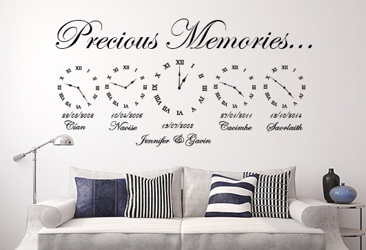 Precious Memories Clock Wall Decal