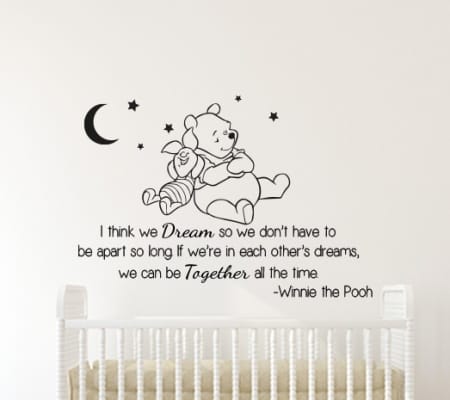 Winnie the Pooh and Piglet Dream Wall Decal Sticker