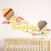 Personalised Balloon and Clouds Name Wall Sticker