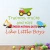 Tractors, Trucks and Toys Wall Sticker