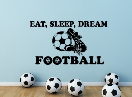 Eat, Sleep, Dream Football Wall Decal