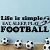 Eat, Sleep, Play Football Wall Decal