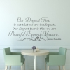 Powerful Beyond Measure Wall Decal Sticker