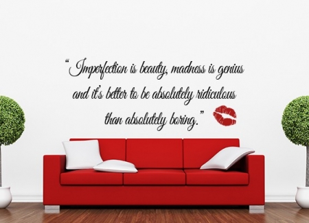Marilyn Monroe Imperfection Wall Decal Sticker